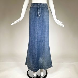 NWT Ralph Lauren blue label maxi denim skirt.